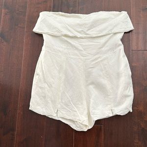 White linen romper